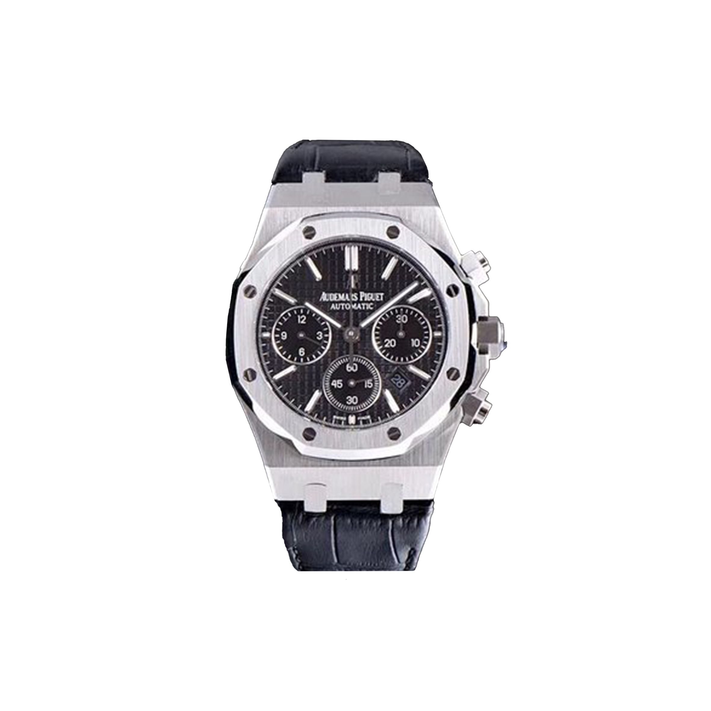AUDEMARS PIGUET ROYAL OAK SERIES BLACK PLATE BELT 41MM WATCH 26331